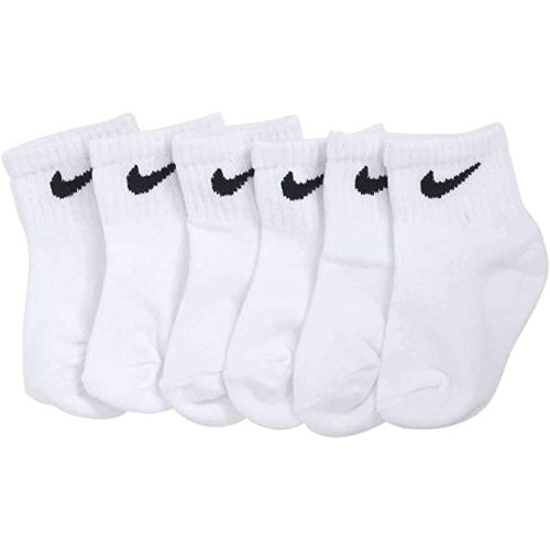 Nike Newborn Baby Socks White/Black 6 Pairs, Size
