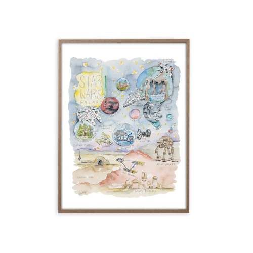 Star Galaxy Watercolor Map Art Print - Etsy