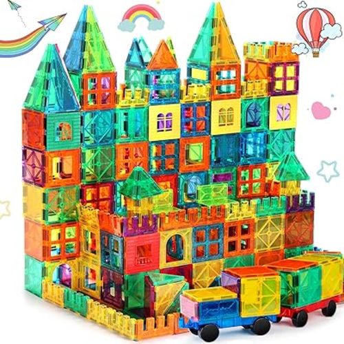 FNJO Magnetic Tiles 100PCS Magnets Building Set