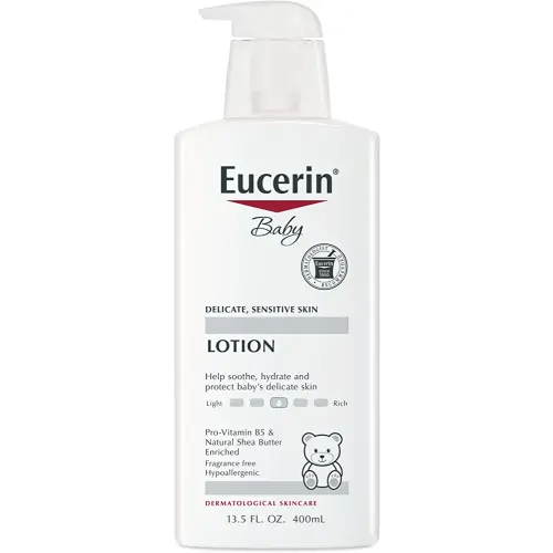 Eucerin Baby Body Lotion, Fragrance Free Baby Lotion, 13.5 Fl Oz Pump Bottle