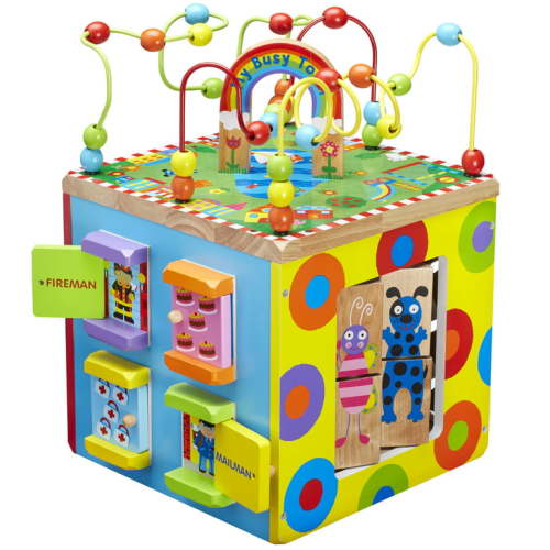 ALEX Discover My Busy Town Wooden Activity Cube - Bright Play Toy for Toddlers and Kids