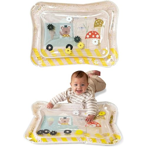 Taf Toys Tummy Time Water Mat for Babies - Stimulating Baby Water Play mat, Tummy Time Sensory Mat with Floating Toys - Tummy Time Play Mat, Premium Water Mat for Babies, Infant Toys (Ice Cream Bear)