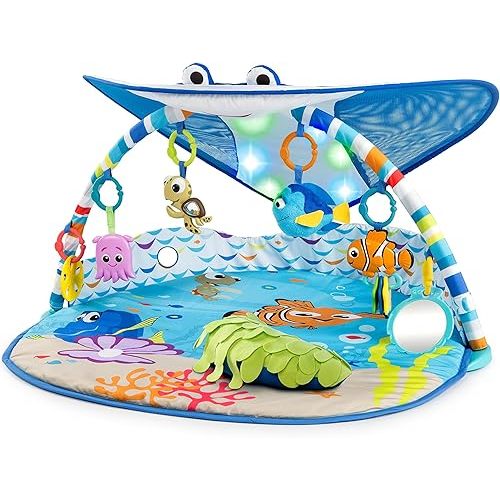 Bright Starts Disney Baby Finding Nemo Mr. Ray Ocean Lights & Music Gym, Ages Newborn +