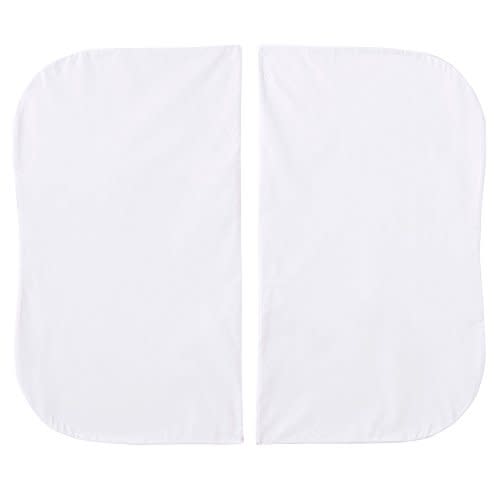 Halo Bassinest Fitted Sheet for Twin Bassinest, 100% Cotton, Super Soft Bassinet Sheet for Baby Boys, Girls and Unisex, Breathable and Lightweight Mattress Cover, 2 Pack, Solid White