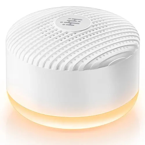 Portable Sound Machine & Night Light, White Noise Sound Machine for Baby & Adults with 12 Selected Sounds - Rechargeable, Memory Function, Timer - Sleep Soother, Home & Travel, White
