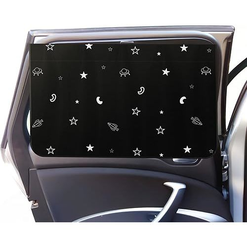 Car Side Window Sun Shade - 2 Pcs Blackout Privacy Car Window Covers, Universal UV Protection Automotive Window Sunshades for Baby & Family (19.7"*31.5")