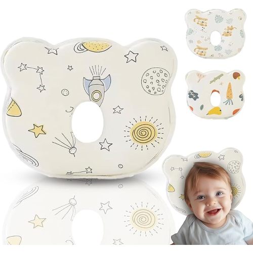 Almohada para Bebé Plagiocefalia | Cojín Bebe Espuma viscoelástica | Diseño Ergonómico para Prevenir Plagiocefalia y Brindar Soporte Cervical Durante el Sueño | Almohada Cuna Recien Nacido (Cohete) : Amazon.es: Bebé