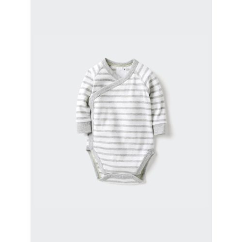 Striped Long Sleeve Bodysuit | Open Front | UNIQLO US, 0-3 Months