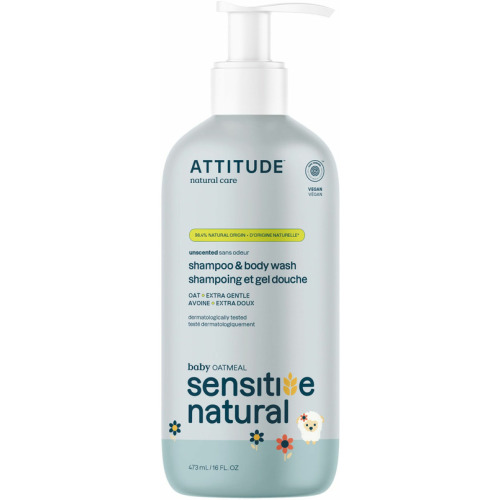 ATTITUDE Baby Natural Shampoo & Body Wash