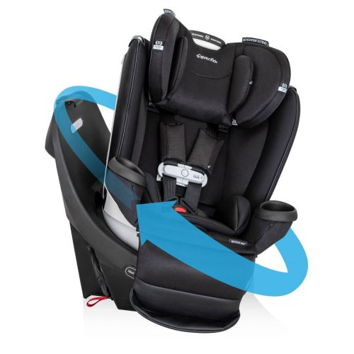Evenflo Gold Revolve 360 Extend All-in-One Rotating Convertible Car Seat with SensorSafe- Onyx Black