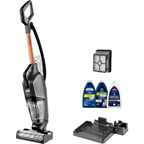 BISSELL® CrossWave® HydroSteam™ Wet Dry Vac, Multi-Purpose Vacuum, Wash, and Steam, Sanitize Formula Included, 35151, Multicolor, Upright
