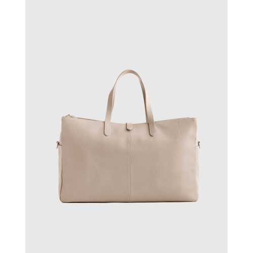 Italian Leather Triple Compartment Weekender