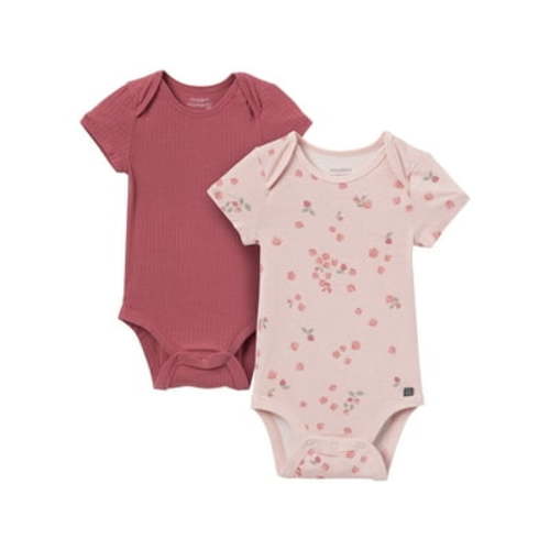Modern Moments by Gerber Baby Neutral Super Soft 2-Pack Short Sleeve Bodysuits, Sizes Newborn - 12 Months
