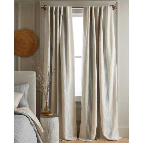 Coastal Stripe Linen/Cotton Blackout Curtain