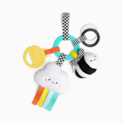 Itzy Ritzy Bitzy Busy Ring Teething Activity Toy - High Contrast-Brights