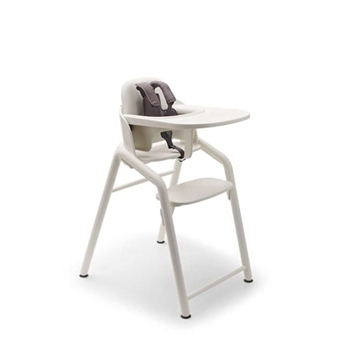 Bugaboo Giraffe Wooden Baby High Chair, Adjustable in 1 Second, Easy to Clean, Safe and Ergonomic Highchair, Suitable from Birth in Combination with Newborn Set (Sold Separately), White