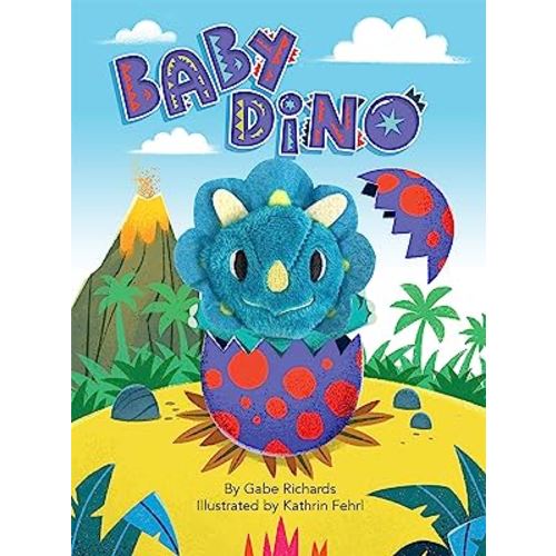 Baby Dino - Childrens Finger Puppet Board Book - Interactive - Novelty