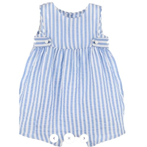 Blue Cuddle Cotton Overall - 6 month - Baby Bloomers
