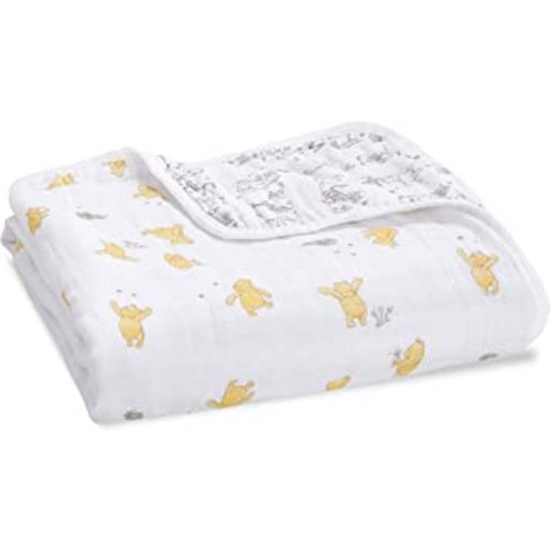 aden + anais Dream Blanket, Boutique Muslin Baby Blankets for Girls & Boys, Ideal Lightweight Newborn Nursery & Crib Blanket, Unisex Toddler & Infant Bedding, Shower & Registry Gift, Winnie The Pooh