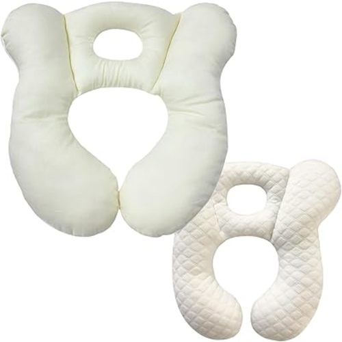 Baby Travel Pillow, Infant Kid's Cushion Soft and Skin Friendly for Car Seat, Pushchair and Stroller (Beige)