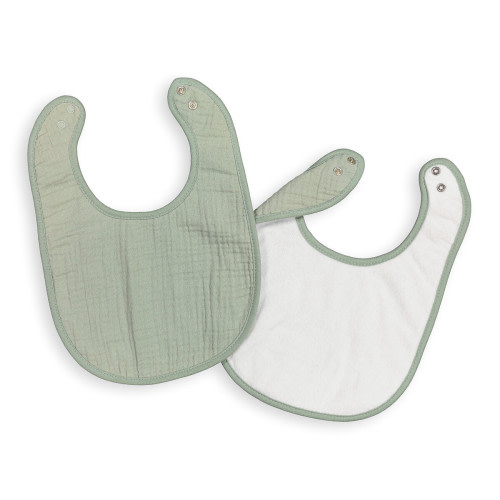 Set of 2 Kumla Cotton Muslin Baby Bibs