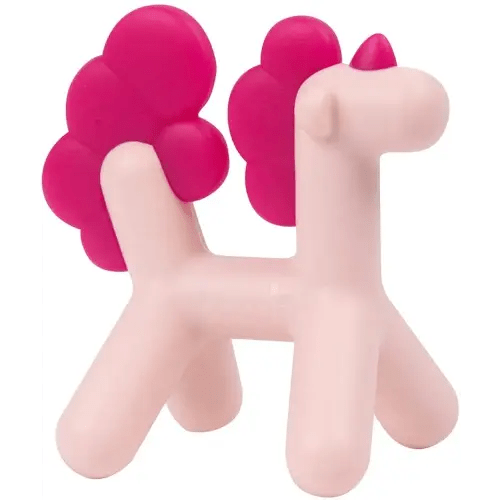Boon Prance Unicorn Silicone Baby Teether - Dishwasher Safe Baby Teething Toys - Teething Relief for Babies - Baby Items Made Without BPA or PVC - Pink