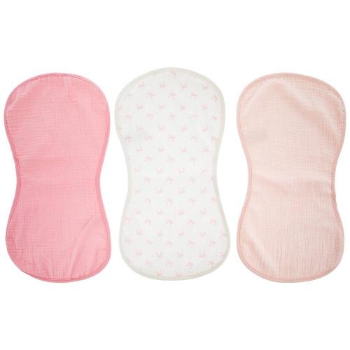 Pink Bows Burp Cloths