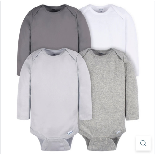 4-Pack Baby Neutral Grey Long Sleeve Onesies® Bodysuits – Gerber Childrenswear