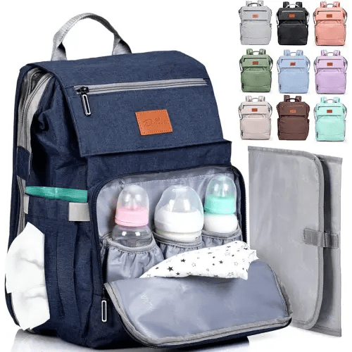PILLANI Baby Diaper Bag Backpack - Baby Bag for Boys & Girls, Diaper Backpack, Large Travel Diaper Bags w/Changing Pad, Baby Registry Search, Shower & Baby Boy Gifts, Newborn Essentials & Items, Blue