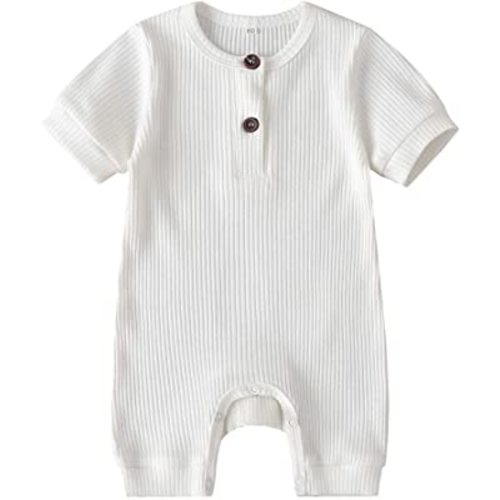 CIYCUIT Newborn Baby Boy Girl Romper Clothes Infant Solid Ribbed Onesie Bodysuit Jumpsuit Outfits