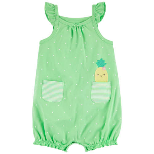 Baby Pineapple Cotton Romper - 18M - Style,Green