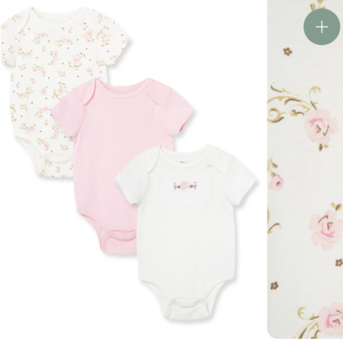 Vintage Rose 3-Pack Bodysuits