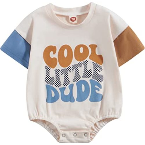 Twopumpkin Baby Bubble Romper Boy Girl Oversized Farm Onesie Retro Rompers Short Sleeve Shirts Summer Clothes Cute Outfits