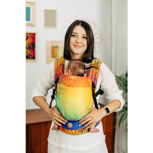 LennyLight Carrier, Standard Size, jacquard weave 100% cotton - RAINBOW LOTUS