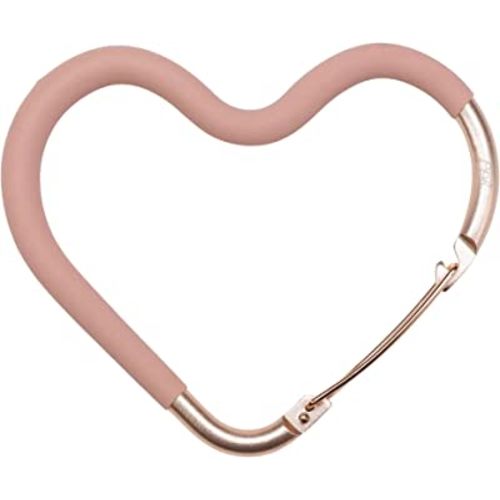 Petunia Pickle Bottom Oh My Heart Stroller Hook in Blush/Rose Gold | for All Strollers or Shopping carts | for Carrying Diaper Bags, Book Bags, and Purses