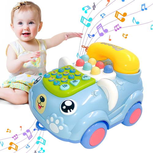 Musical Toys for 1 Year Old Boys Girls, Baby Phone Toy for Toddlers 1-3, Learning Educational Toys Piano Keyboard Musical Play Toddler Toys Age 1-2