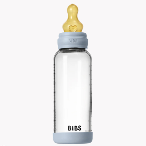 Baby Glass Bottle Set 8oz Latex - Baby Blue