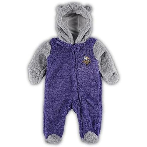 Outerstuff Newborn & Infant NFL Game Nap Teddy Fleece Bunting Full-Zip Sleeper