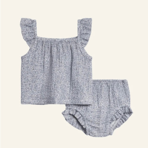 SUKI MUSLIN TANK + SHORT SET - 6-12m / gianni floral/marino