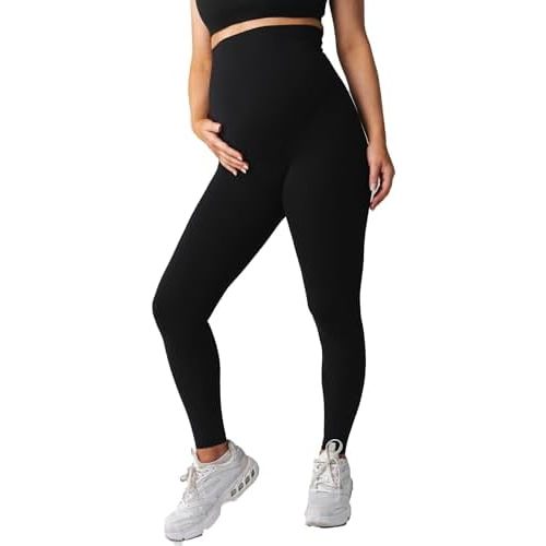 Vitality Cloud II Women's Maternity Pants - Comfortable Over-Bump Stretch Leggings for Work and Essential Maternity Clothes