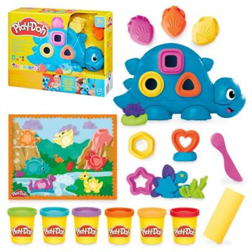 Play-Doh Starters Shapes & Colors Dino Playset, Christmas Gifts for Kids'