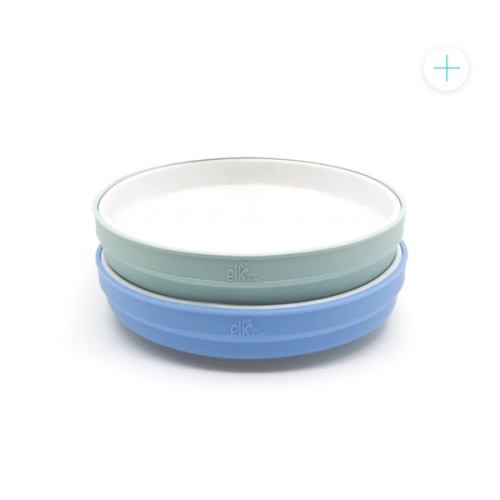 7.8"/20cm Porcelain White Plates with Silicone Sleeves