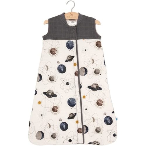 Little Unicorn 18-24 Month Quilted Sleep Sack 2.6 TOG | Soft & Breathable Muslin Cotton for safer sleep | 2 way zipper (Planetary)