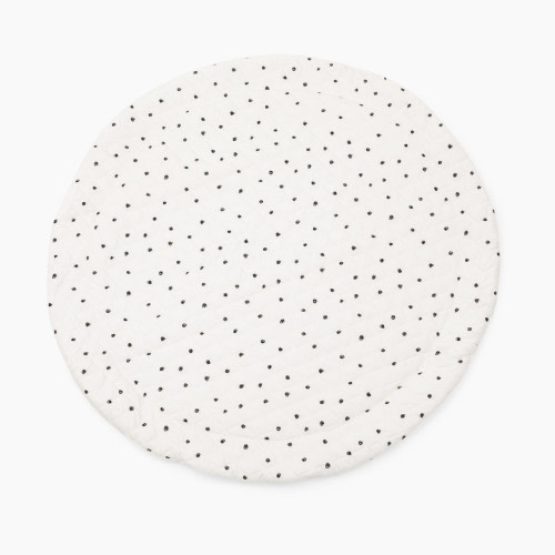 Poppyseed Play Extra Padded Round Play Mat - Black & White
