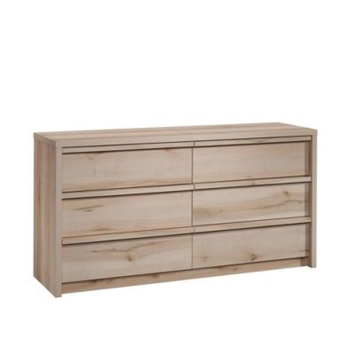 Harvey Park 6 Drawer Dresser Pacific Maple - Sauder: Laminated Mdf, Metal Hardware, Includes Anti-tip Kit
