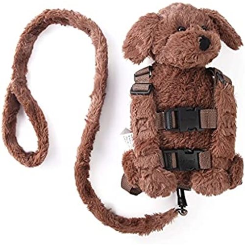 Berhapy 2 in 1 Naughty Dog Toddler Backpack Harness with Safety Leash for Children’s Walking Toddler Leash for 1-3 Years Old Boys and Girls