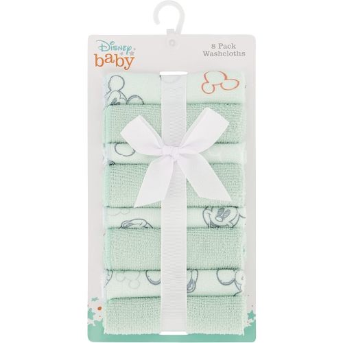 Cudlie Disney Baby Washcloths with Nursery Characters | 8 Pack of Kids Washcloths for Bath | Baby Shower Gifts and Baby Stuff for Newborns