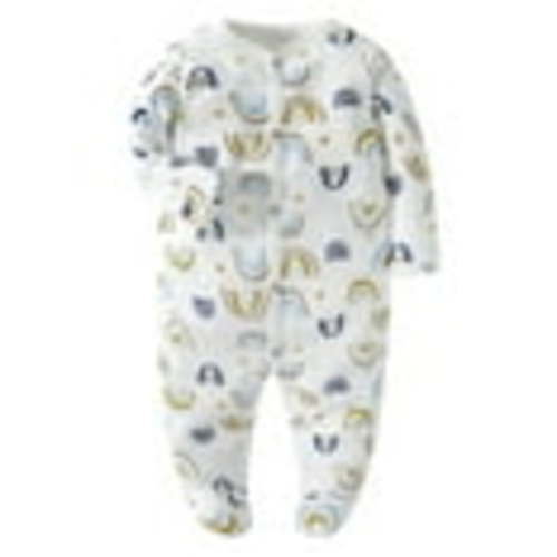 SXIMEE Infant Baby Girls' Sleep and Play Footed Pajamas One-Piece Sleeper Button Romper Jumpsuit Cotton PJs For Newborn