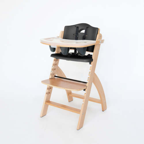 Beyond Junior Y Wooden High Chair - Natural and Black Pearl
