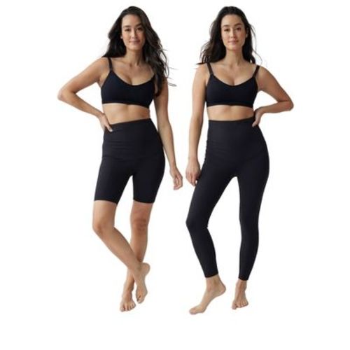 Ingrid & Isabel Basics Maternity Postpartum Legging & Bike Short Bundle 2 Pack Black Size S